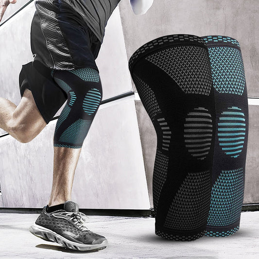 Knee Compression Sleeves - Breathable Knit Knee Support for Sports